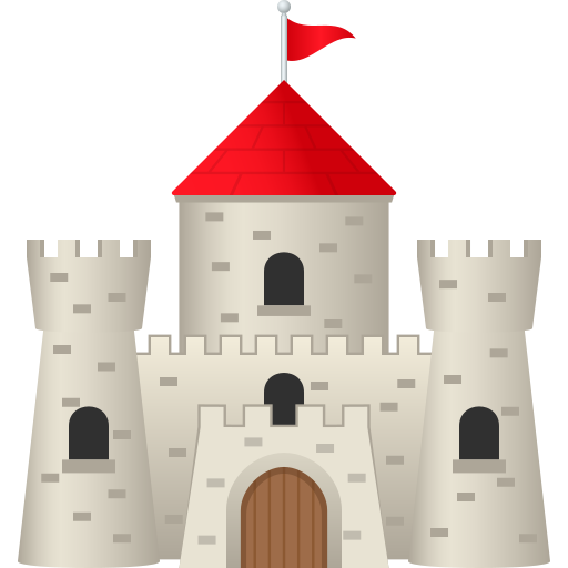Castle as drawn by JoyPixels in 10.0