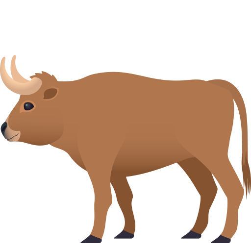 Ox as drawn by JoyPixels in 10.0