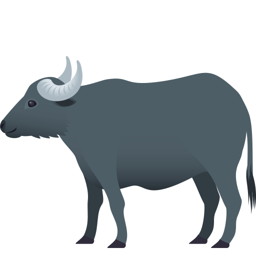 Water Buffalo as drawn by JoyPixels in 10.0