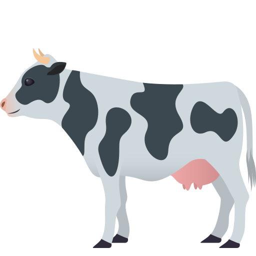 Cow as drawn by JoyPixels in 10.0