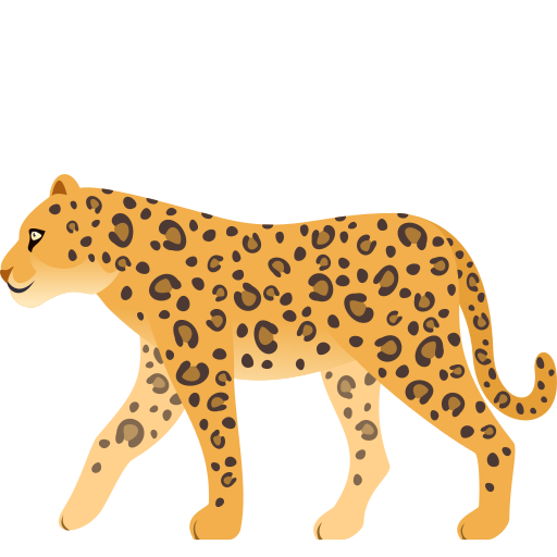 Leopard as drawn by JoyPixels in 10.0