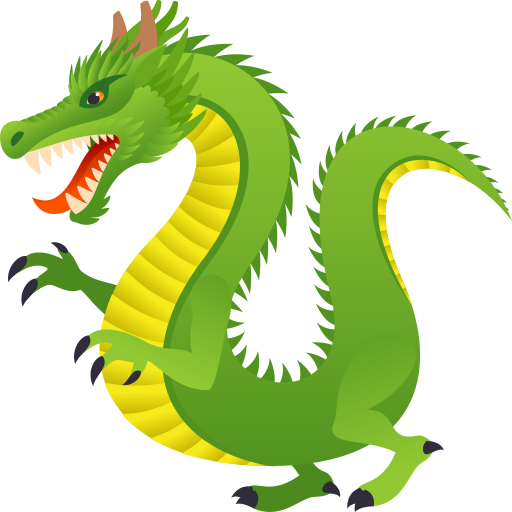 Dragon as drawn by JoyPixels in 10.0