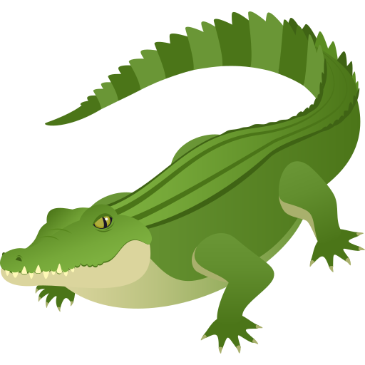 Crocodile as drawn by JoyPixels in 10.0