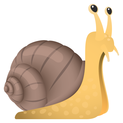 Caracol as drawn by JoyPixels in 10.0