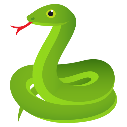 Snake as drawn by JoyPixels in 10.0