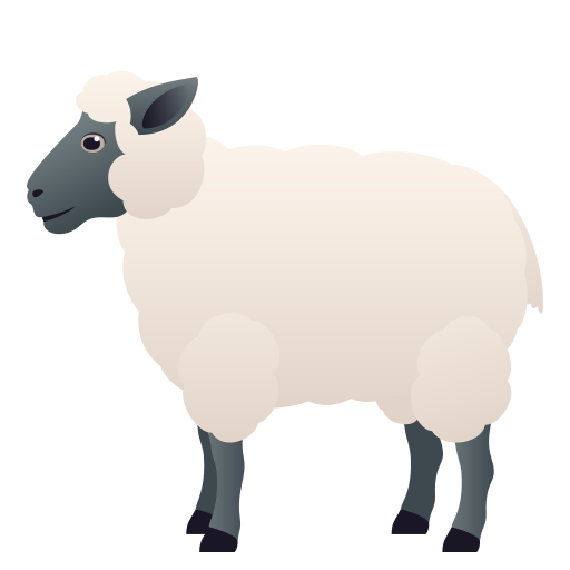 Ewe as drawn by JoyPixels in 10.0