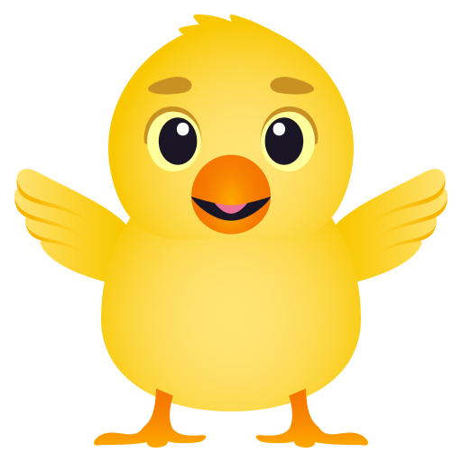 Front-Facing Baby Chick as drawn by JoyPixels in 10.0