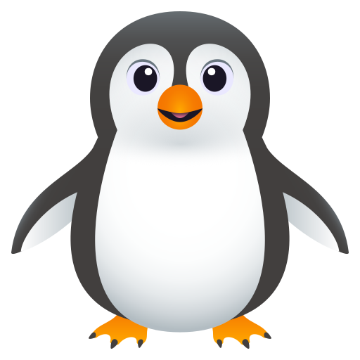 Penguin as drawn by JoyPixels in 10.0