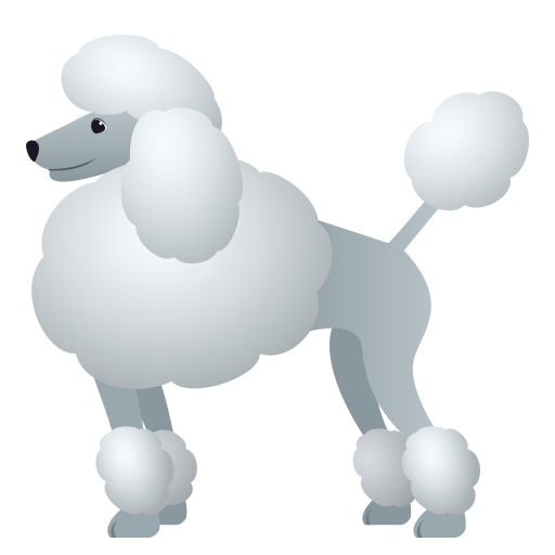 Barboncino as drawn by JoyPixels in 10.0