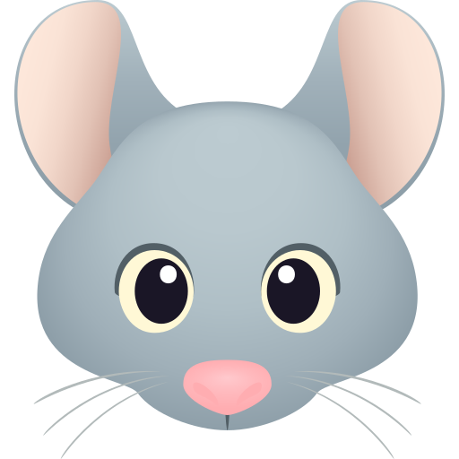 Mouse Face as drawn by JoyPixels in 10.0