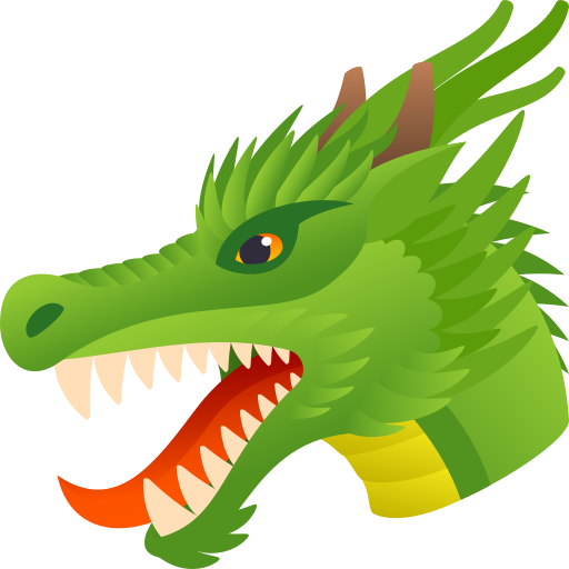 ドラゴンの顔 as drawn by JoyPixels in 10.0
