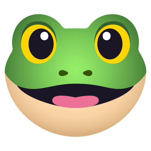 Frog as drawn by JoyPixels in 10.0