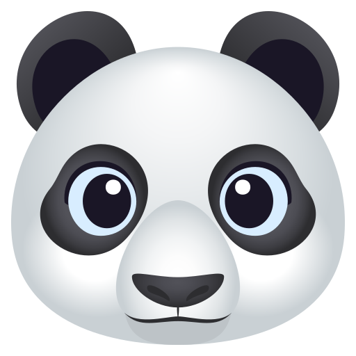 Panda as drawn by JoyPixels in 10.0