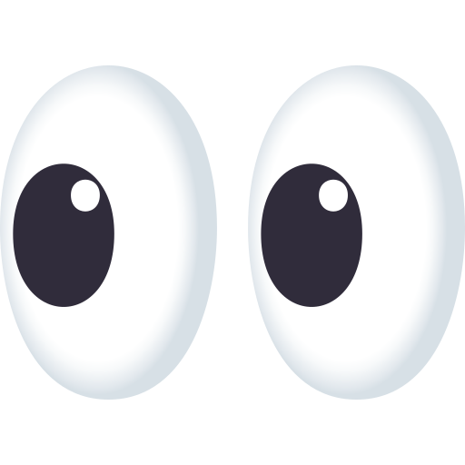 Eyes as drawn by JoyPixels in 10.0