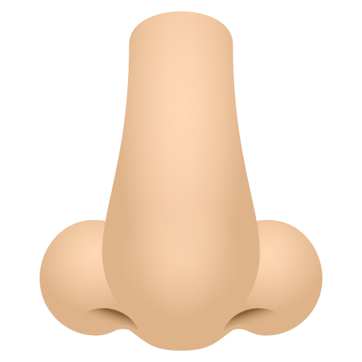 nose: light skin tone — JoyPixels