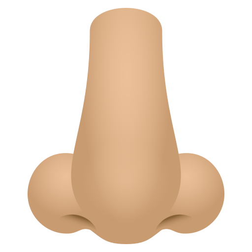 nose: medium-light skin tone — JoyPixels