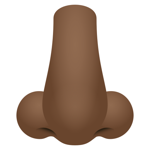 nose: medium-dark skin tone — JoyPixels
