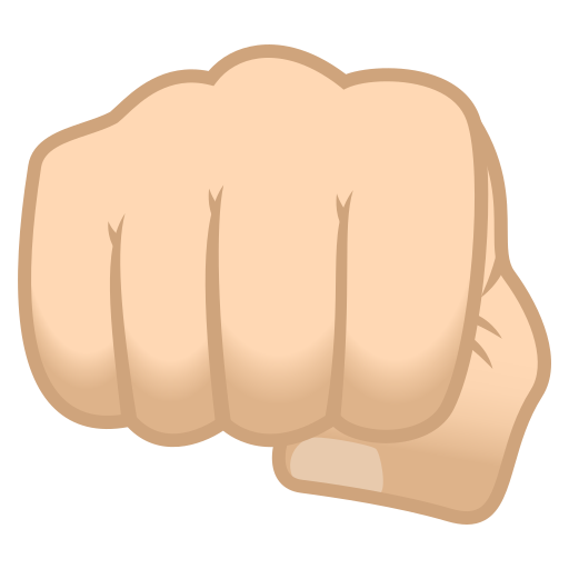 oncoming fist: light skin tone — JoyPixels