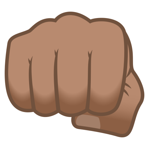 oncoming fist: medium skin tone — JoyPixels
