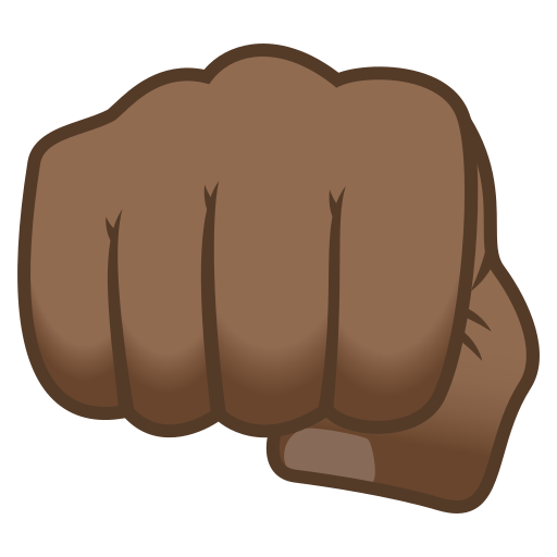 oncoming fist: medium-dark skin tone — JoyPixels
