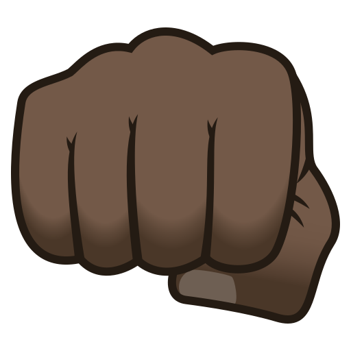 oncoming fist: dark skin tone — JoyPixels