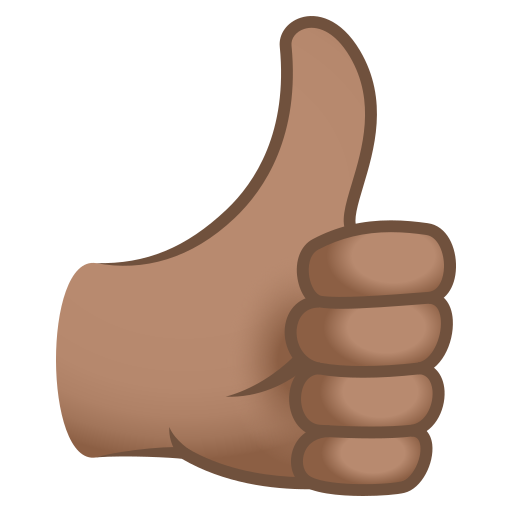 thumbs up: medium skin tone — JoyPixels