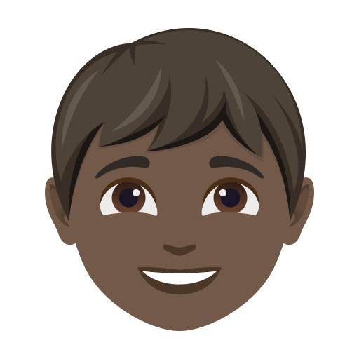 boy: dark skin tone — JoyPixels