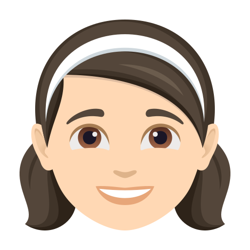 girl: light skin tone — JoyPixels