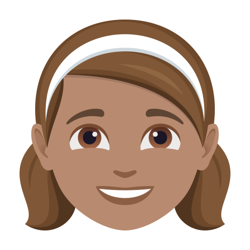 girl: medium skin tone — JoyPixels