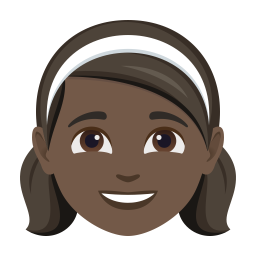 girl: dark skin tone — JoyPixels