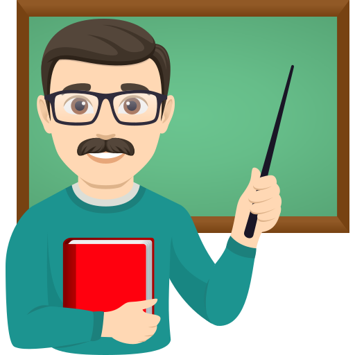 man teacher: light skin tone — JoyPixels