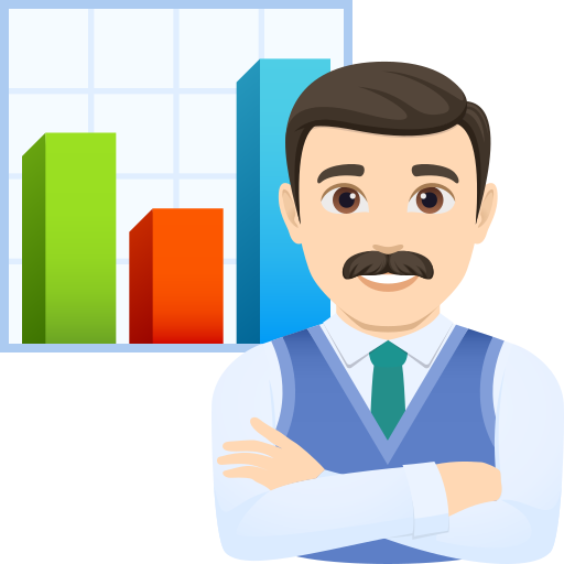 man office worker: light skin tone — JoyPixels