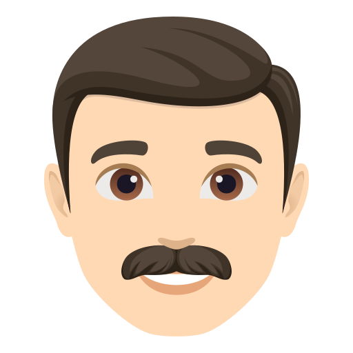 man: light skin tone — JoyPixels
