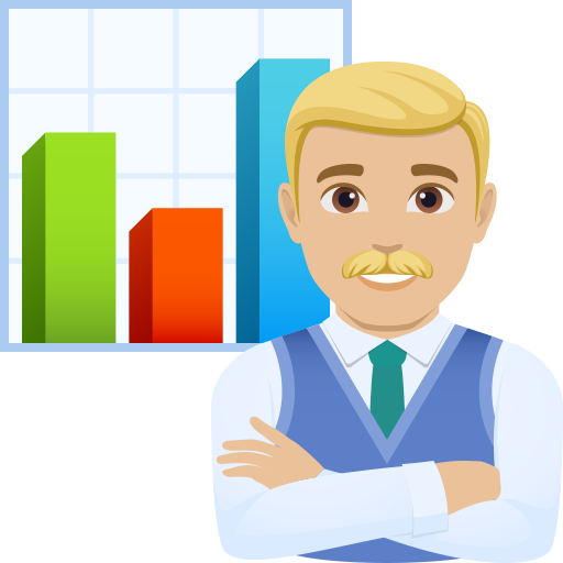 man office worker: medium-light skin tone — JoyPixels