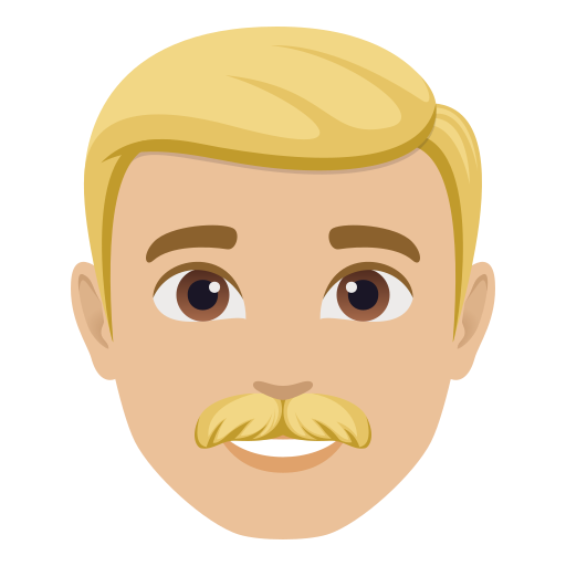 man: medium-light skin tone — JoyPixels