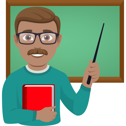 man teacher: medium skin tone — JoyPixels
