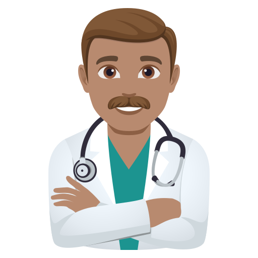 man health worker: medium skin tone — JoyPixels