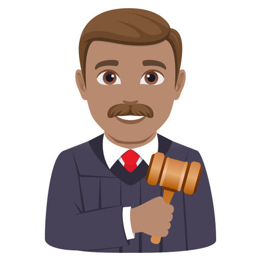 man judge: medium skin tone — JoyPixels