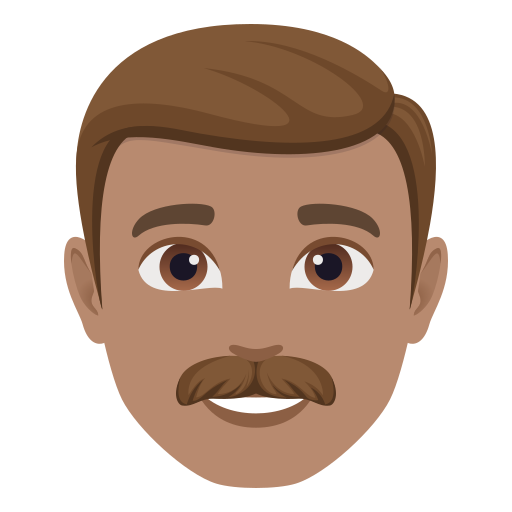 man: medium skin tone — JoyPixels