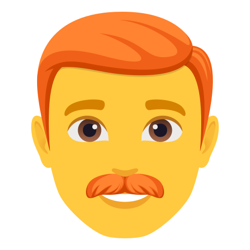 man: red hair — JoyPixels