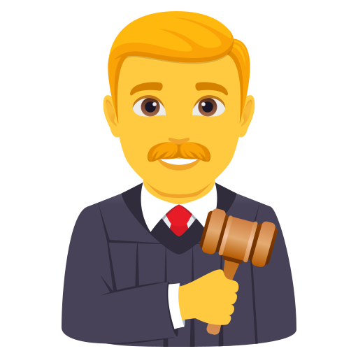 man judge — JoyPixels