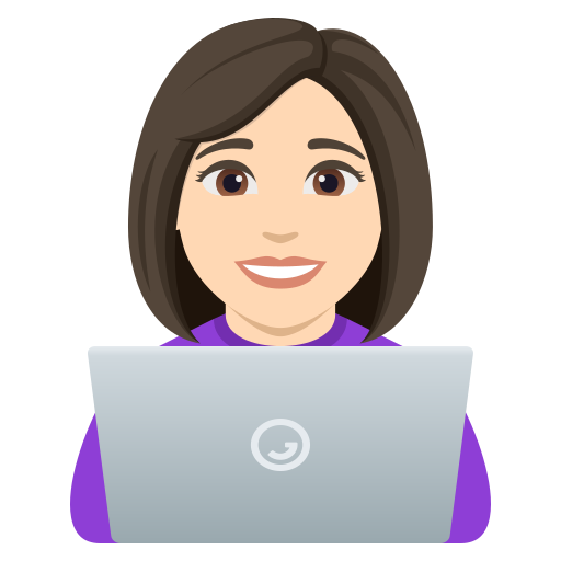 woman technologist: light skin tone — JoyPixels
