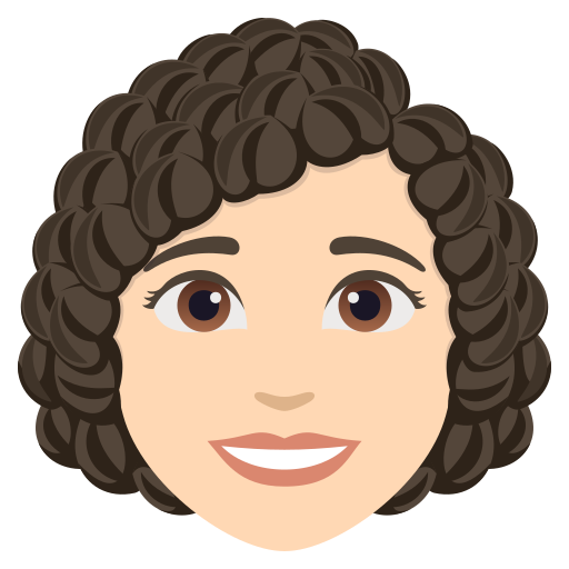 woman: light skin tone, curly hair — JoyPixels