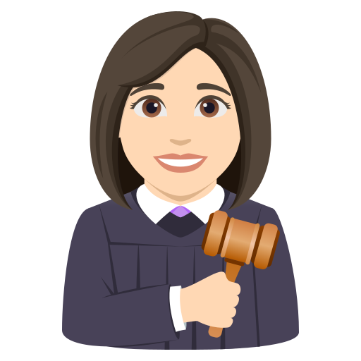 woman judge: light skin tone — JoyPixels