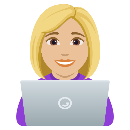 woman technologist: medium-light skin tone — JoyPixels