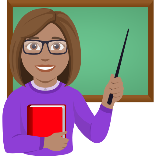 woman teacher: medium skin tone — JoyPixels