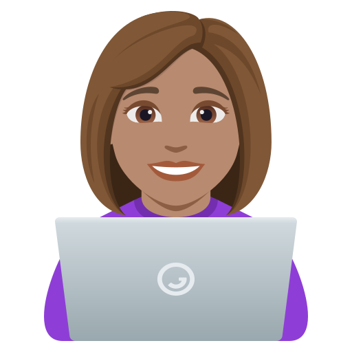 woman technologist: medium skin tone — JoyPixels