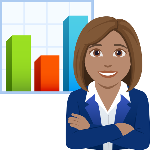 woman office worker: medium skin tone — JoyPixels