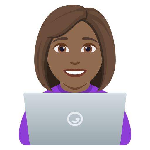woman technologist: medium-dark skin tone — JoyPixels