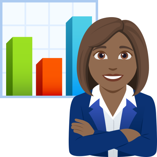 woman office worker: medium-dark skin tone — JoyPixels